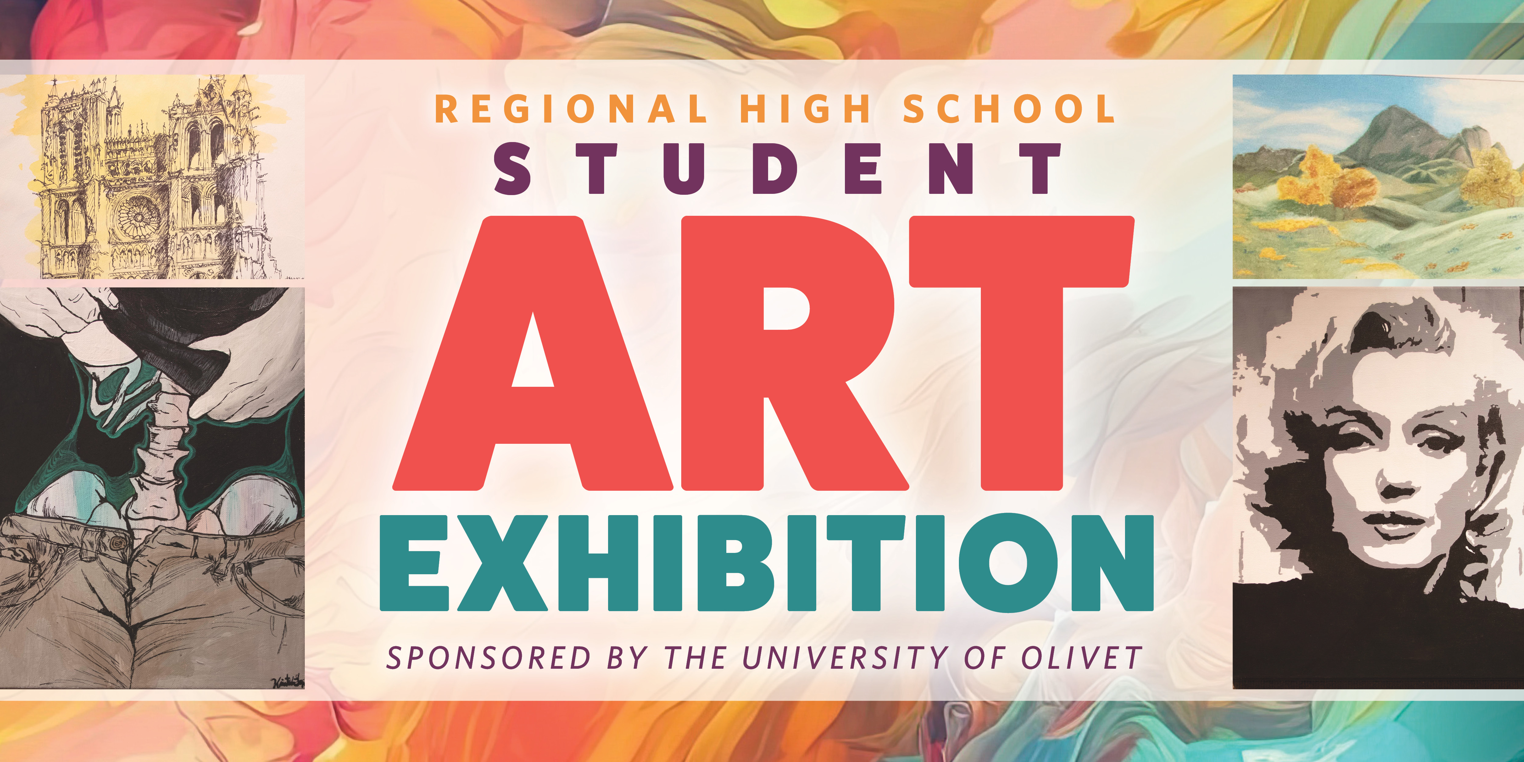Regional High School Student Art Exhibition image portraying a collage of artwork